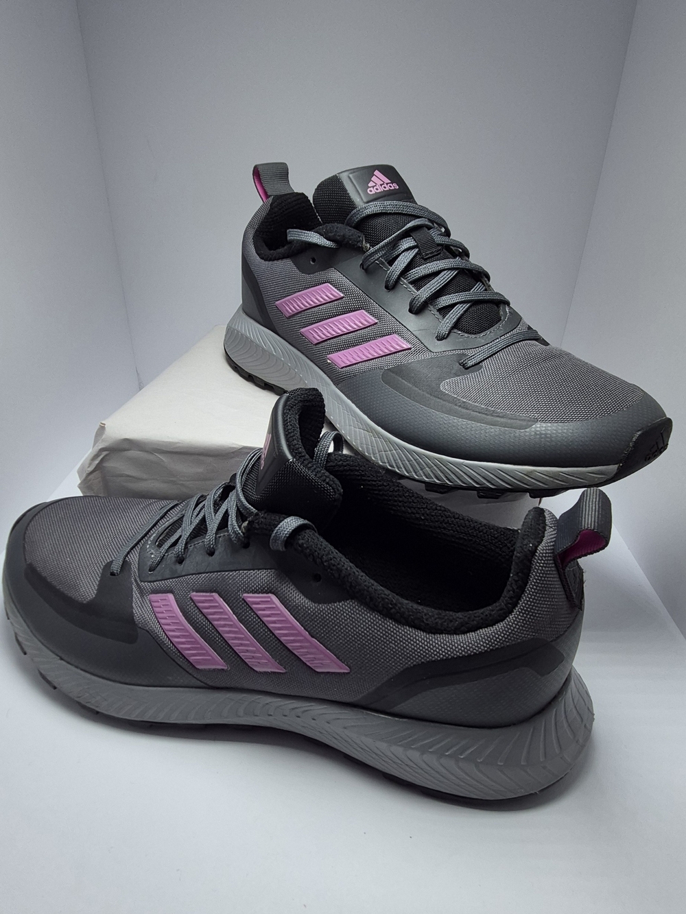 adidas Runfalcon 2.0 TR "Grey Cherry Metallic" Sneakers (FZ3584) Women's Size 9